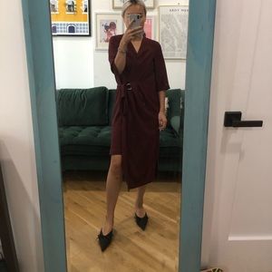 Elegant burgundy dress
